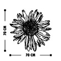 Decoratiune de perete, Daisy 2, Tanelorn, 70x70 cm, metal