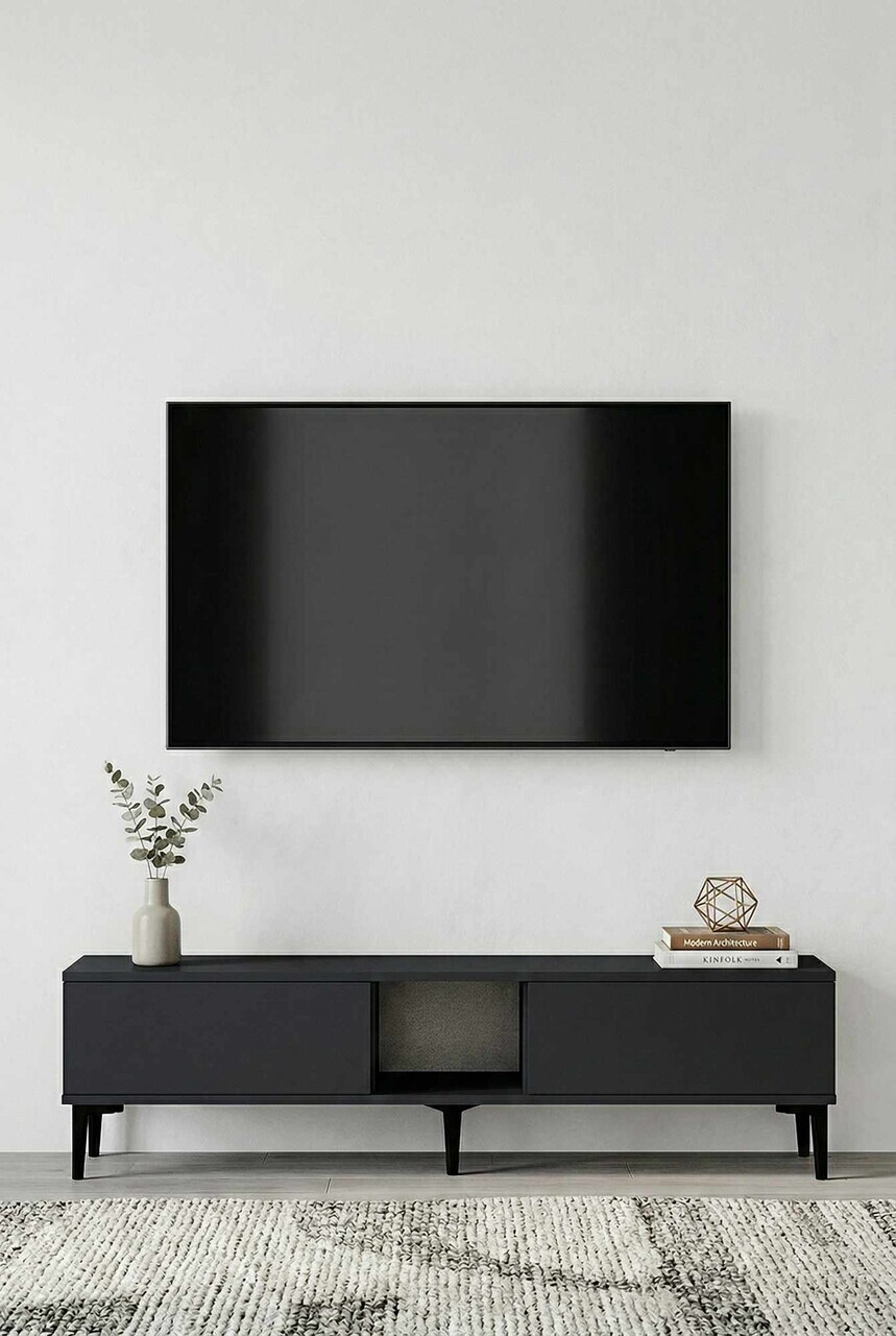 Comoda TV, Hanah Home, Didema 150, 150x40.5x30 cm, Antracit — imaginea 2