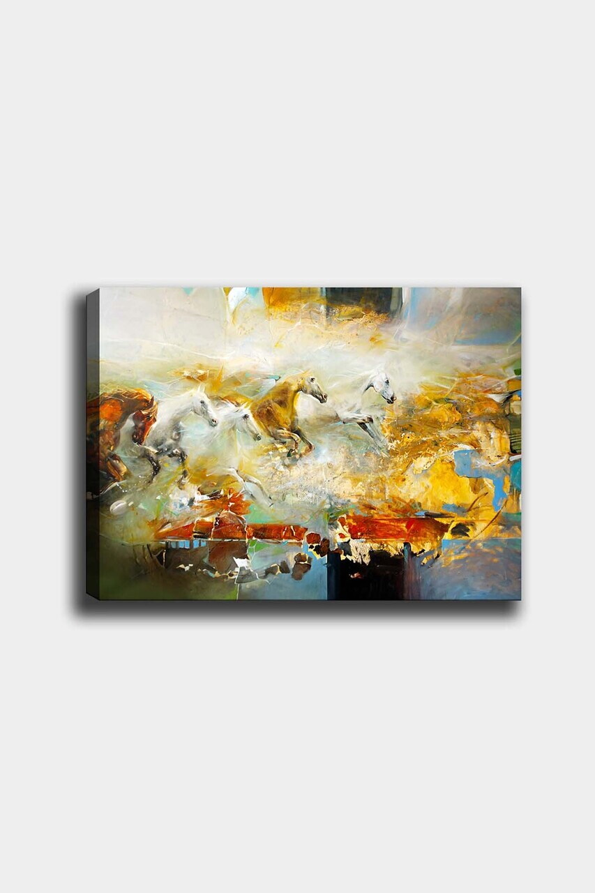 Tablou decorativ, 1399096841-5070, Canvas, Rama din lemn (grosime 3 cm), Multicolor — imaginea 2