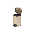 Cos de gunoi cu pedala, Brabantia, NewIcon Metallic Gold, 3 L, 23.5x16.8x26.4 cm, otel, auriu