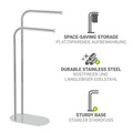 Suport pentru prosoape Levante, Wenko, 30x17x79 cm, inox, argintiu lucios