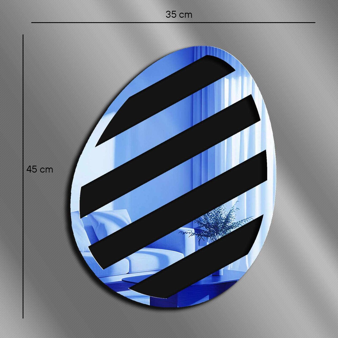Oglinda decorativa, EAS004BLUE, Baza din 100% EVA (Grosime: 10 mm), Albastru — imaginea 4