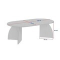 Masuta de cafea, Nordure, Melina, 120x40x60 cm, PAL, Travertin / Nuc Venezia