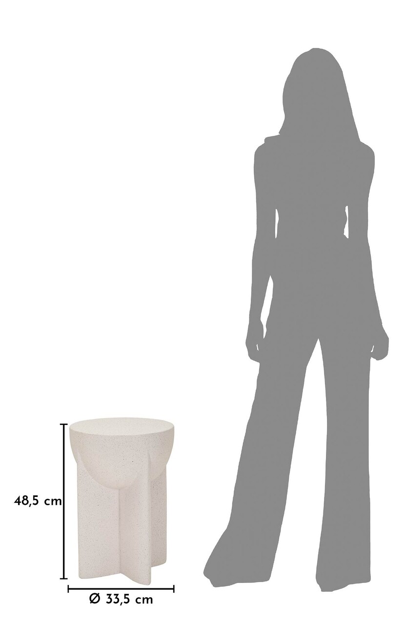 Masuta de cafea, Mauro Ferretti, History, 33.5x48.5 cm, utilizare interior / exterior,  oxid de magneziu, crem - view 8
