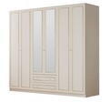 Dulap pentru haine, Rabi, Rb-085-01, 210x180x52 cm, Alb mat