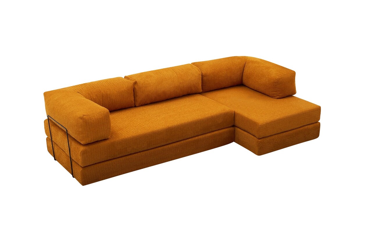 Coltar, Atelier del Sofa, 825BLC5234, Tesatura Chenille, Portocaliu