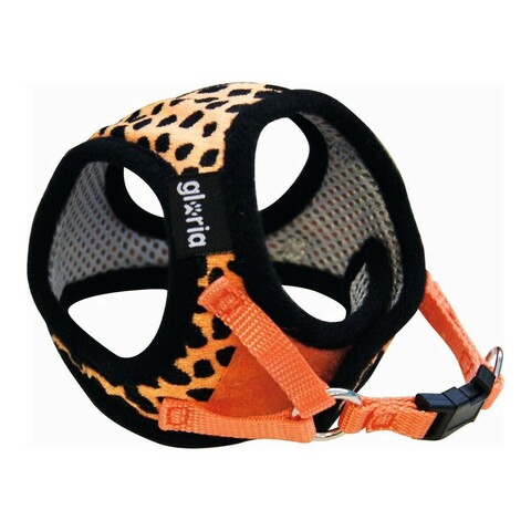Ham pentru caini leopard, gloria, marime m, 27-35 cm, portocaliu