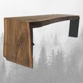 Comoda TV, Massive Design, Calla Small, 130 x 46 x 40 cm,  lemn de nuc, nuc