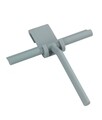 Racleta cu sistem de prindere, Wenko, Mola, 21 x 24.5 x 4 cm, inox/silicon, gri