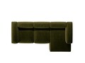 Coltar dreapta 3 locuri, Bergamo, Cosmopolitan Design, 304x152x70 cm, catifea chenille raiata, verde
