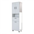 Dulap multifunctional, Hanah Home, 2525, 60x200x35 cm, PAL MELAMINAT, Alb