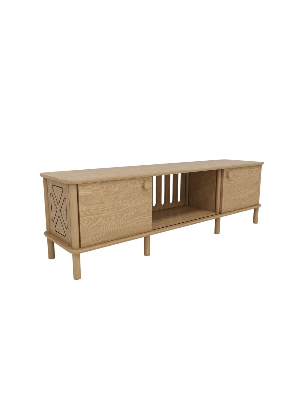 Comoda TV, Hanah Home, Ontano, 160x.47x38 cm, Stejar - view 5