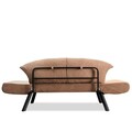 Canapea extensibilă cu 2 locuri, Futon, 859FTN2869, Metal, Maro deschis