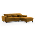 Coltar extensibil dreapta 4 locuri ELTAP, Foble, 267x196x100 cm, lemn/poliester, mustar