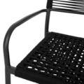 Scaun, Panza, L.56 l.62.5 H.87 cm, aluminiu, negru