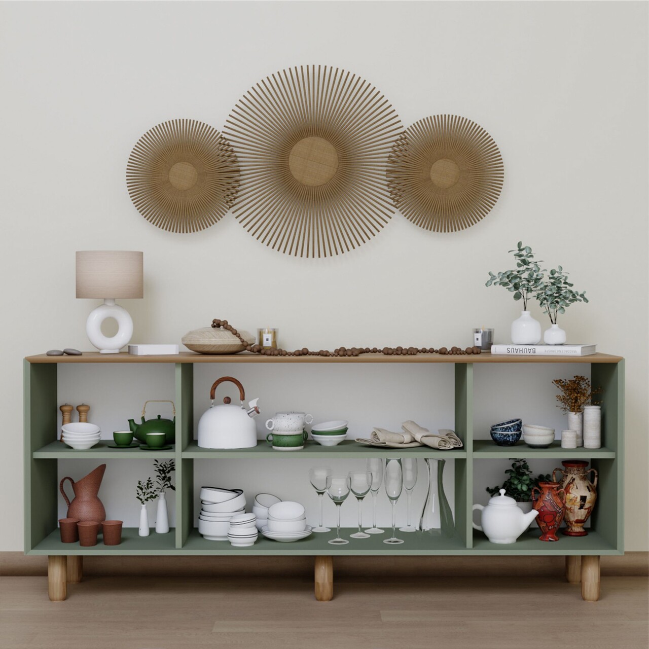 Consola, Miwood, Bohemian 1600-132, Verde - 2 | YEO