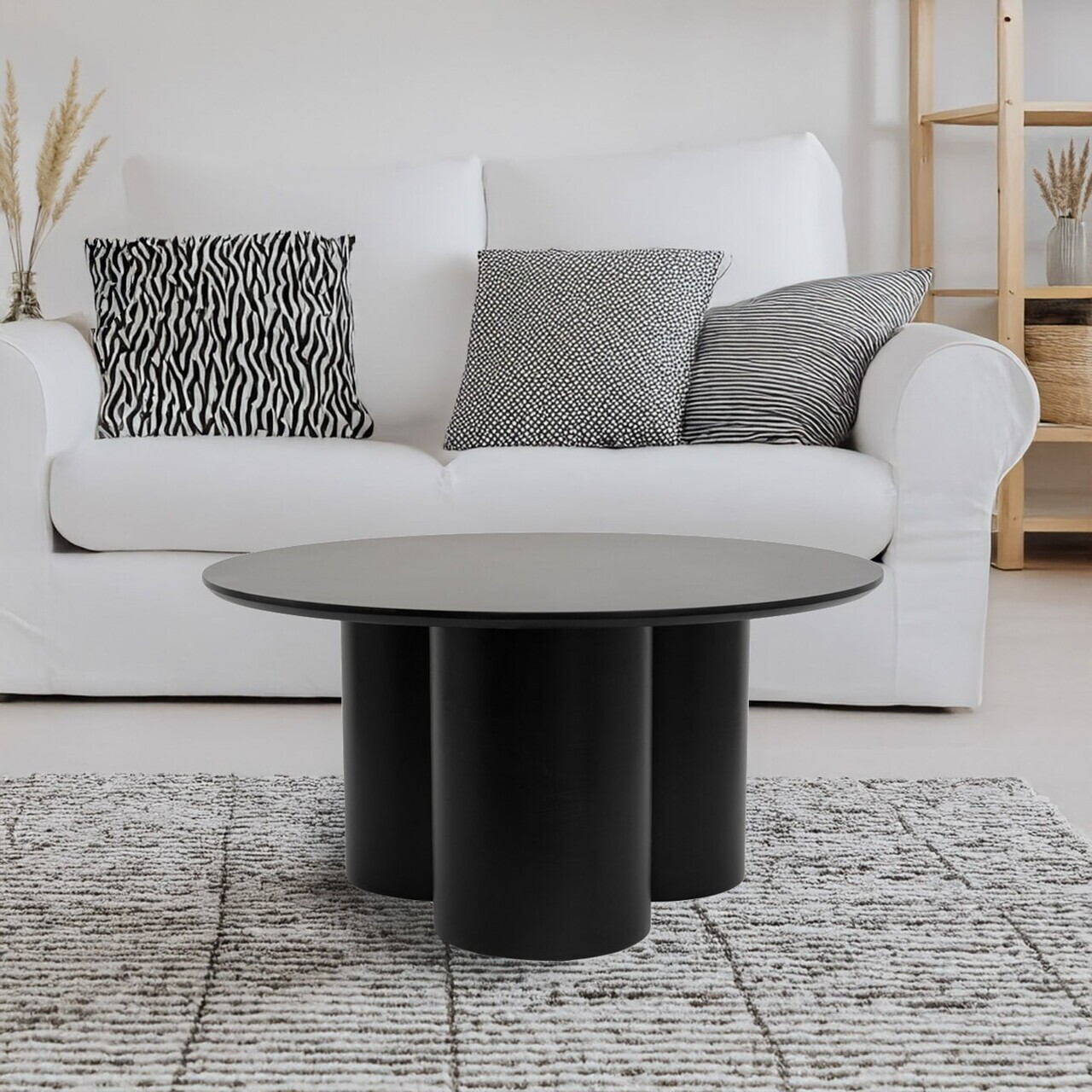 Masuta de cafea Timberly, Homla, 80x40 cm, MDF, negru