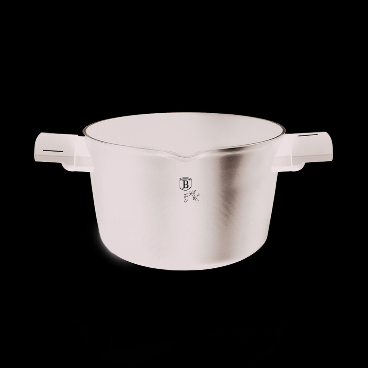 Oala cu capac pentru paste/orez Berlinger Haus, Matte Black, 24 cm, 6 L, aluminiu forjat, negru - imagine 2