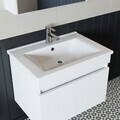 Dulap de baie cu chiuvetă, Hanah Home, 1044, 65x48x45.5 cm, MDF-LAM, Alb mat