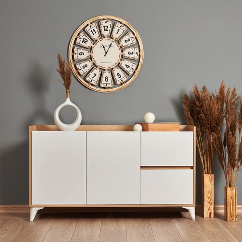 Consola, tuvalle, tuvalle 032, 140x78x40 cm, pal, stejar safir / alb