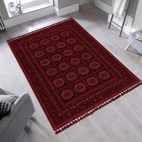 Covor, Bhr 03 Red , 160×230 cm, Fibre acrilice, Rosu Eko Halı