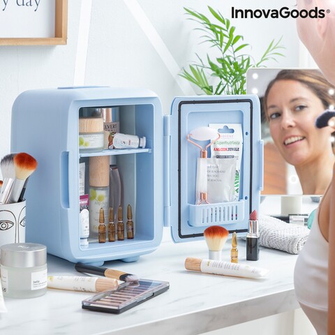 Mini frigider pentru produse cosmetice kulco innovagoods, 48w, albastru