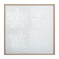 Tava pentru servire, Creaciones Meng, 35x35 cm, lemn/sticla, albastru