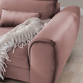 Coltar extensibil stanga 4 locuri ELTAP, Foble, 267x196x100 cm, lemn/poliester, roz