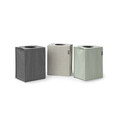 Cos de rufe stivuibil, Brabantia, Linn, 35 L, 37x32x44.5 cm, textil, negru piper