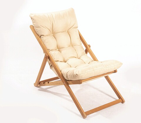 Scaun de gradina, meya dekor, my006, 59x90x44 cm, maro / crem