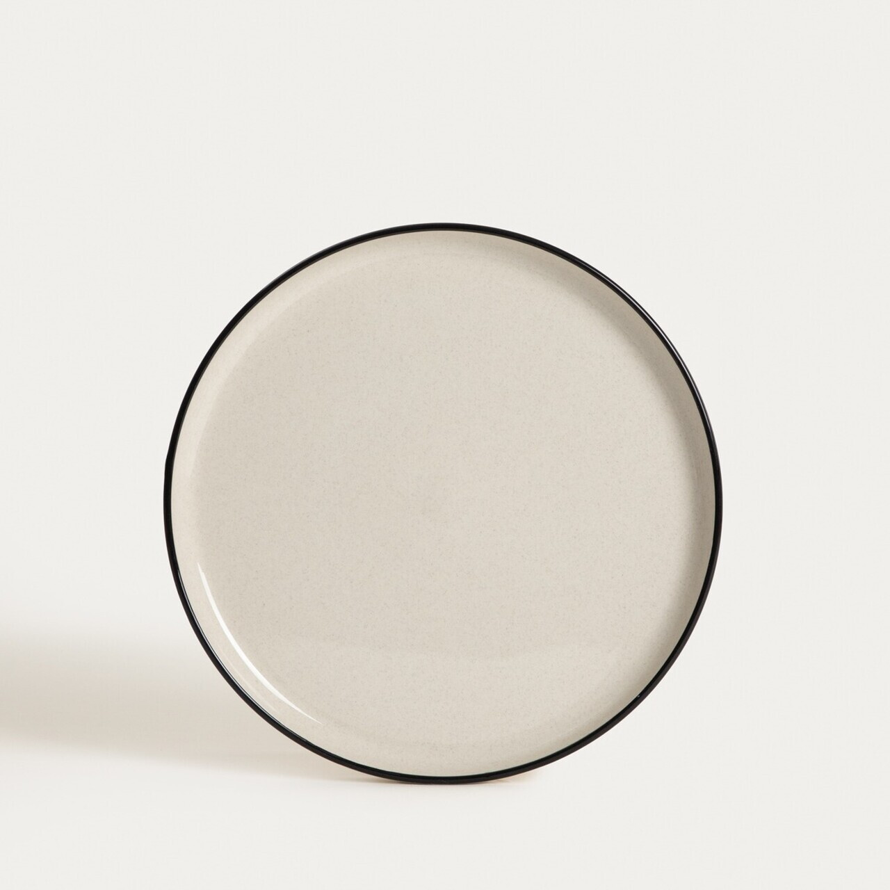 Set 4 farfurii intinse Azra, Homla, 27.5 cm, ceramica, bej/negru - view 4