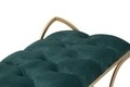 Bancheta  Glam Luxy, Mauro Ferretti, 103x43x47 cm, fier/catifea, verde/auriu