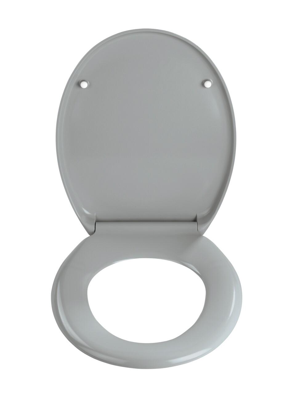 Capac de toaleta cu sistem automat de coborare, Wenko, Premium Ottana, 37.5 x 44.5 cm, duroplast, gri deschis - 1 | YEO