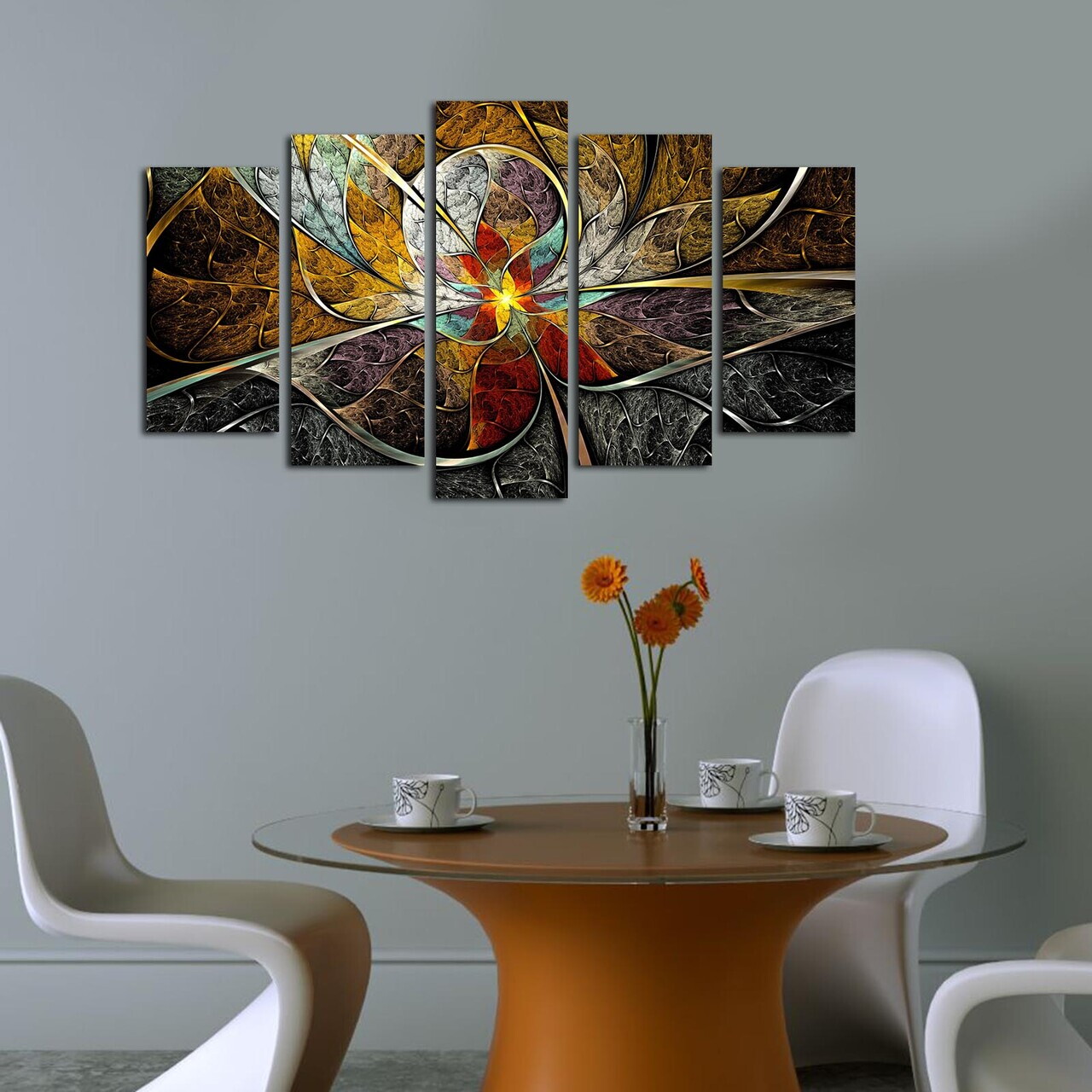 Tablou decorativ MDF 5ABSMDF-11 MDF Dimensiune: 20 x 60 cm (1 bucată) Multicolor