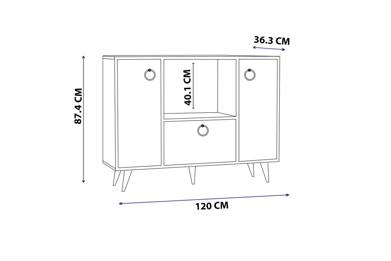Consola, Coraline, Pietro, 120x87.4x36.3 cm, Maro