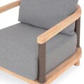Fotoliu, Salsa, L.75 l.85 H.76, lemn de teak, natur/gri