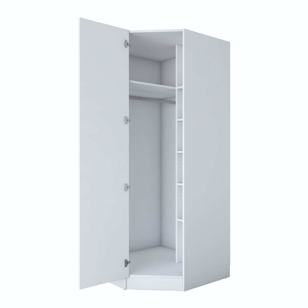 Dulap pentru haine, Hanah Home, BA191, 91x210x57.5 cm, PAL melaminat, Alb - view 8