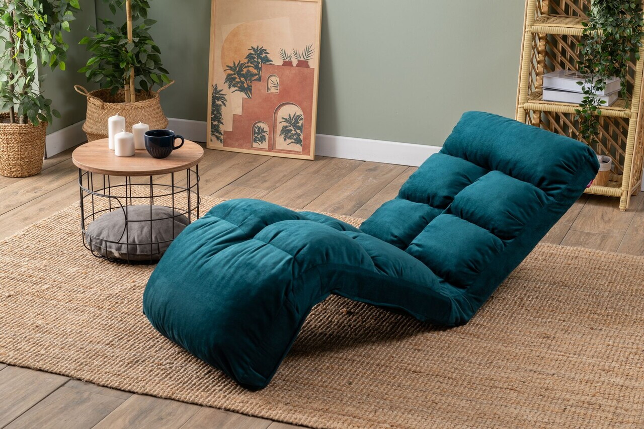 Fotoliu extensibil, Atelier del Sofa, 859FTN2349, Metal, Verde petrol — imaginea 2