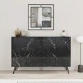 Consola, Homitis, Dune, 123x77.4x35 cm, Negru
