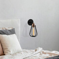 Aplica de perete, Alby, 525NOR3177, Metal, Negru/Bronz