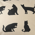Lenjerie de pat pentru o persoana Poes, Homla, 2 piese, 140x200 cm, bumbac, bej/negru