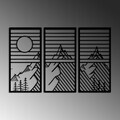 Decoratiune de perete, Scenic Trio B, Grosime: 1,5 mm, Negru