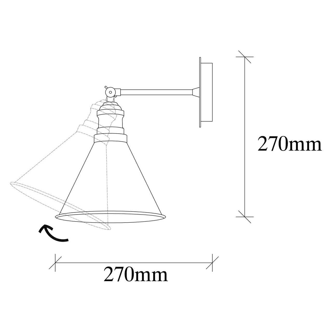 Aplica De Perete, Sheen, 521SHN2186, Metal, Negru