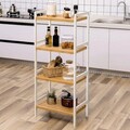 Raft de depozitare multifunctional Songmics, 45x31.5x111 cm, bambus, natural