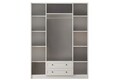 Dulap pentru haine, Rabi, Rb-168-01, 140x184x52 cm, Alb mat