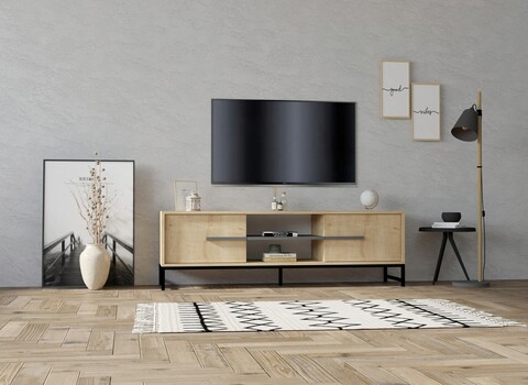 Comoda TV, Puqa Design, Mono, 160x50x40 cm, PAL, Maro mezoni.ro
