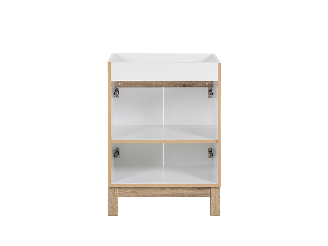 Set mobilier baie Bali White Lava 60 cm, dulap inalt, masca cu lavoar si cabinet cu oglinda, Comad, MDF/PAL, alb - view 9