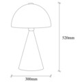 Lampa de masa, Tatum, 584TTM1703, Metal, Argintiu / Turcoaz