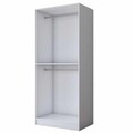 Dulap pentru haine, Hanah Home, BA296, 90x210x57.5 cm, Alb