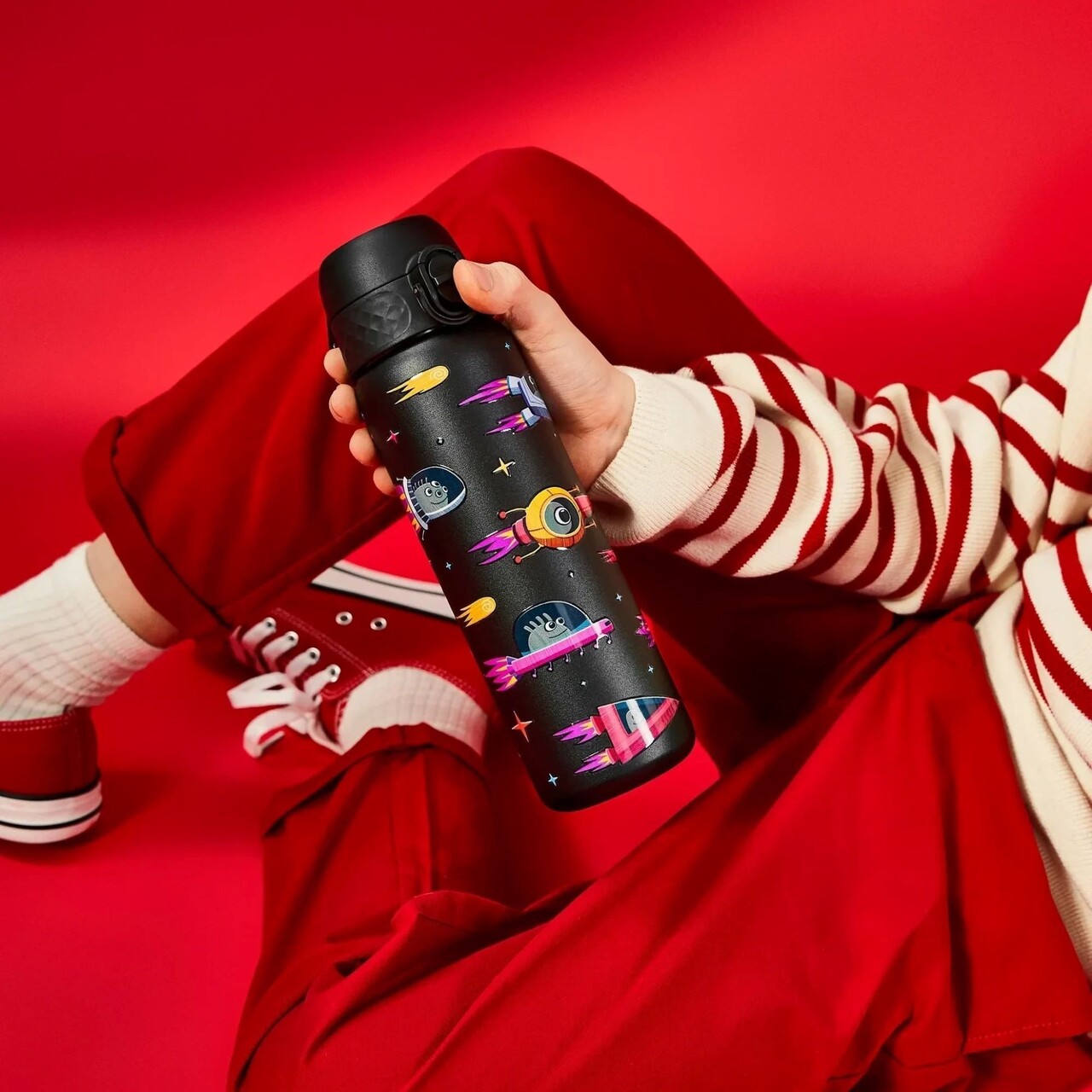 Sticla apa pentru copii Slim, inox, 600ml, Spaceships - Ion8 - view 9